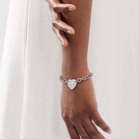 Tiffany & Co. Return to Tiffany Heart Tag Bracelet Sterling Silver 925 Gift Box - Picture 12 of 13